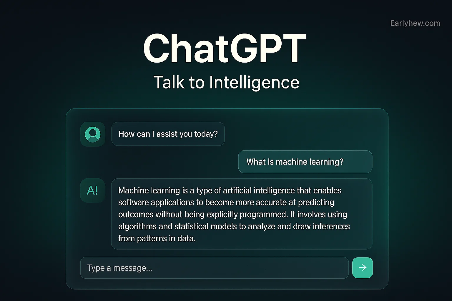 ChatGPT interface answering a machine learning question with AI-generated explanation