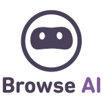 Browse AI robot-themed logo icon with abstract circular design