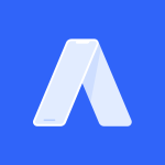 AppMySite AI official logo with stylized blue “A” on blue background